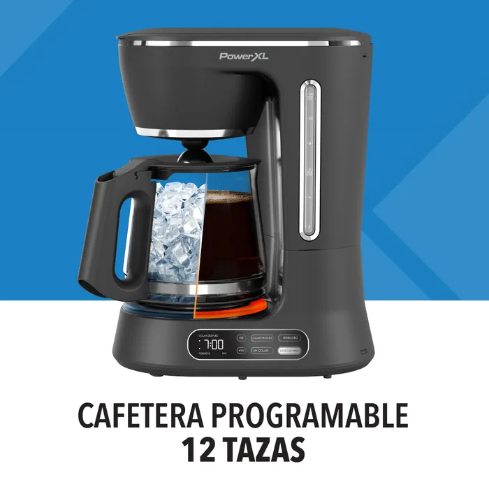 Cafetera automática PowerXL café helado y caliente 12 tazas