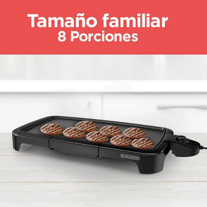 Parrilla eléctrica Black+Decker familiar 8 porciones GD2011B Parrilla eléctrica Black+Decker familiar 8 porciones