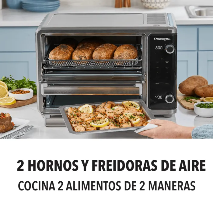 Doble horno y freidora PowerXL SMARTSYNX™, TO67D5-1SPLA