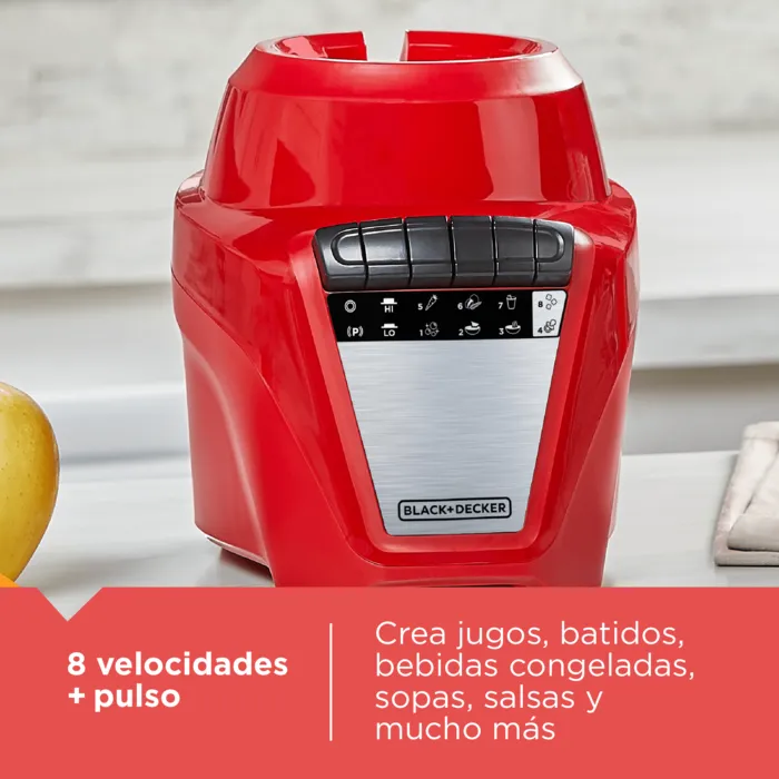 Licuadora Black+Decker Ice Crush roja, BL0876-1RDLA Licuadora Black+Decker trituradora hielo roja BL0876-1RDLA ICE CRUSH