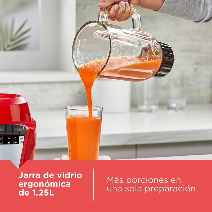 Licuadora Black+Decker Ice Crush roja, BL0876-1RDLA Licuadora Black+Decker trituradora hielo roja BL0876-1RDLA ICE CRUSH