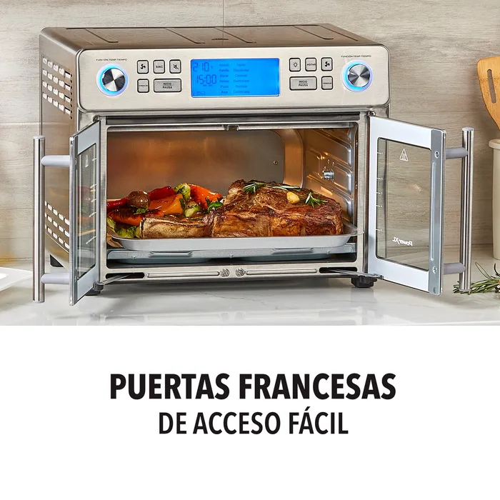 Horno y freidora de aire PowerXL dos zonas de cocción 24L