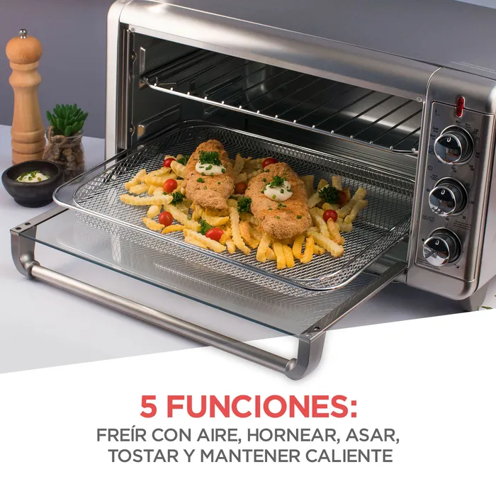 Horno Electrico freidor de aire Black+Decker extra amplio TO3265XSS-LA Horno Electrico freidor de aire BLACK+DECKER extra amplio