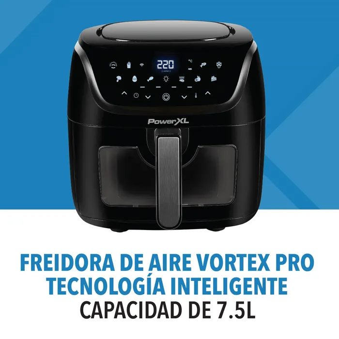 Freidora de aire PowerXL 7.5L WIFI Bluetooth 10 funciones