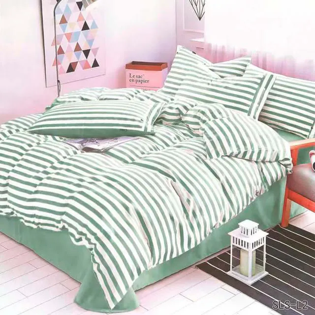 Duvet Estampado Franjas Verde Doble