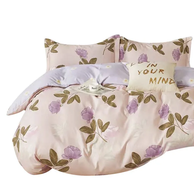 Duvet Estampado Flores Sobre Blanco Doble