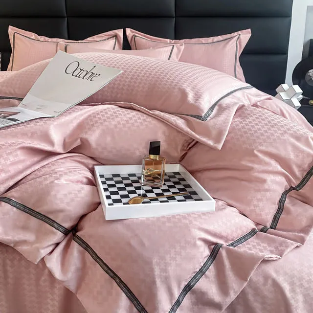 Duvet Unicolor Con Detalles En Relieve Rosado Doble