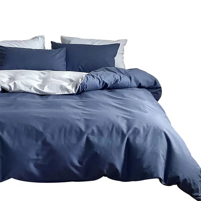 Duvet Bicolor Azul / Gris Claro