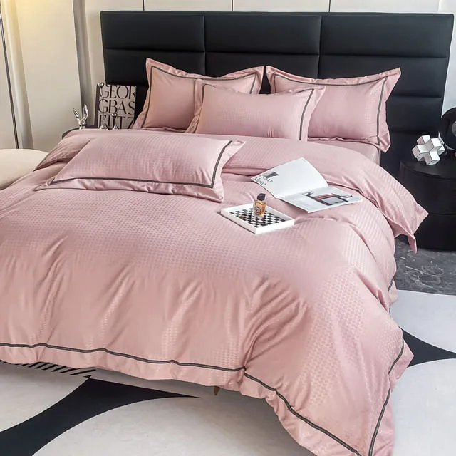 Duvet Unicolor Con Detalles En Relieve Rosado Doble