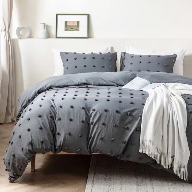 Duvet Tuffed Yackard Gris Queen