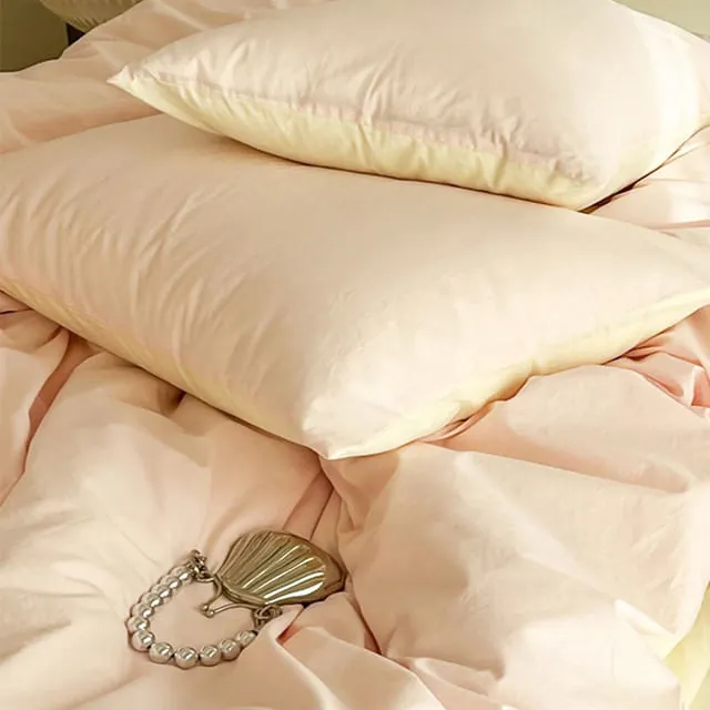 Duvet Bicolor Rosa Claro / Beige