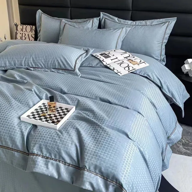 Duvet Unicolor Con Detalles En Relieve Aqua Doble