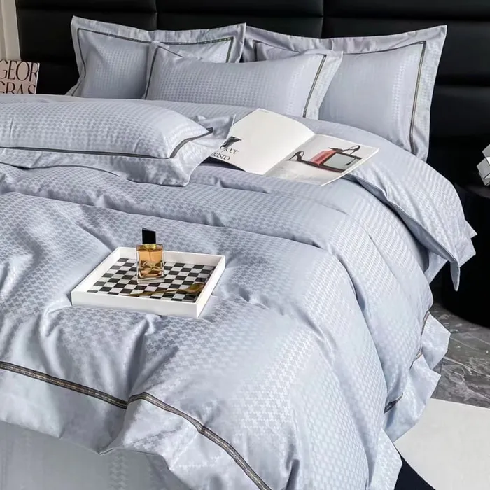 Funda Duvet Unicolor Con Detalles En Relieve Celeste Doble