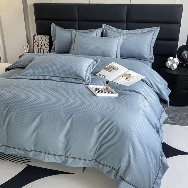 Duvet Unicolor Con Detalles En Relieve Aqua Doble