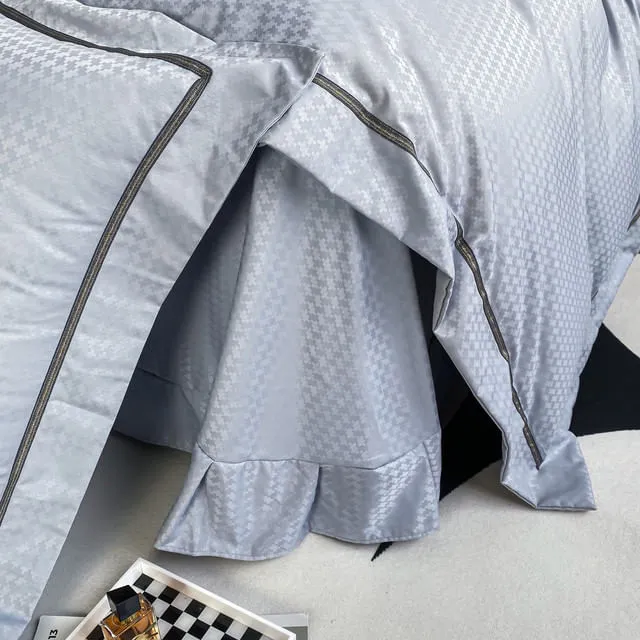 Duvet Unicolor Con Detalles En Relieve Celeste Doble