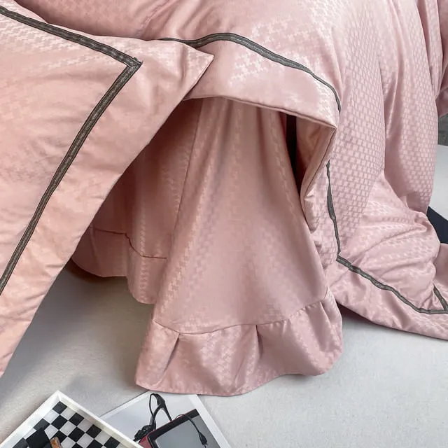 Funda Duvet Unicolor Con Detalles En Relieve Rosado Doble