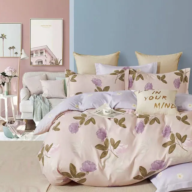 Funda Duvet Estampado Flores Sobre Blanco Doble