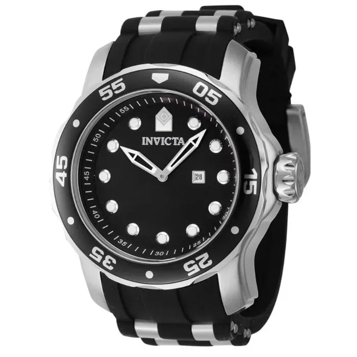 Invicta Reloj Pro Diver 1.890 in Silicone, Acero Inoxidable Cuarzo, Negro (Modelo: 46970 Para Hombre Original