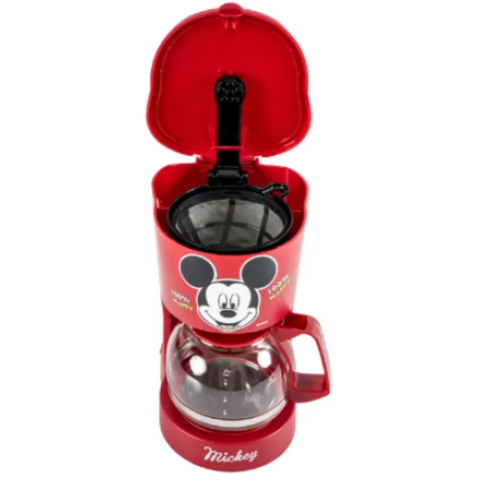 Cafetera Kalley 4 tazas Mickey Mouse de Disney Rojo