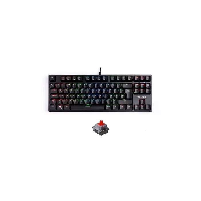 Teclado Gamer mecánico VSG VG-KM982 Alnitak negro Switch rojo kailh 80%