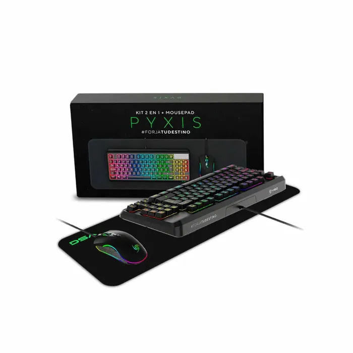 Kit 3 en 1 Teclado, Mouse y Mousepad para Gamers VSG VG-BL099-BLK PYXIS + Hyperion VG-BG653