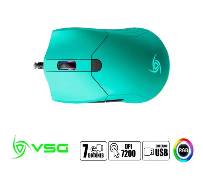 Mouse Alámbrico VSG VG-M430-AZP Aurora Ambidiestro azul