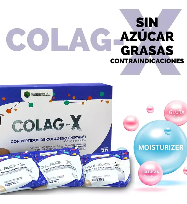 Péptidos De Colágeno En Polvo COLAG-X Caja X 30 Sachets