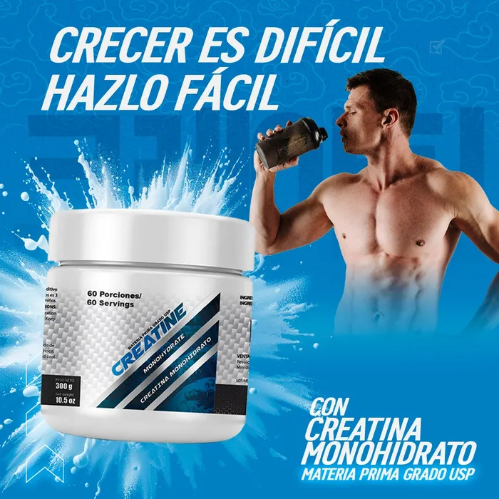 Creatina Monohidrato En Polvo Pura Grado USP x 300g