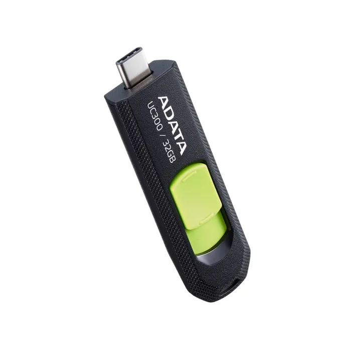 Memoria USB Tipo C Adata UC300 32gb Retractil Negro Verde