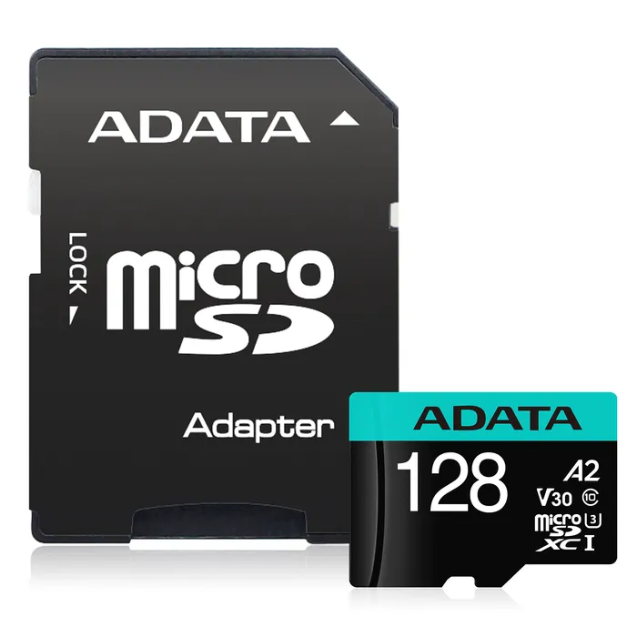 Memoria Micro SD Adata 128GB PremierPro V30s Adaptador SD