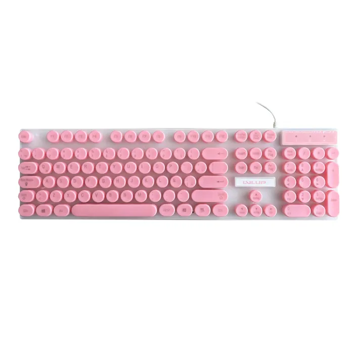 Teclado Mouse Y Diadema Gaming Lu745 Rosa