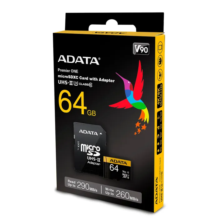 Memoria Micro SD Adata 64gb Sdxc Uhs-ii U3 Accion Extrema Dron