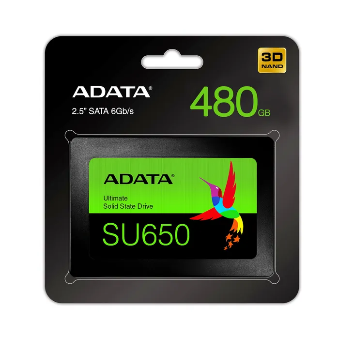 Disco Sólido SSD Interno Adata Ultimate ASU650SS480GTR 480GB Negro