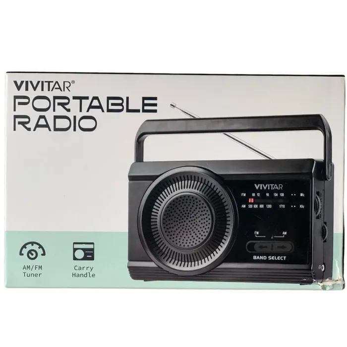 Radio Portatil AM-FM Vivitar Salida 3.5 mm