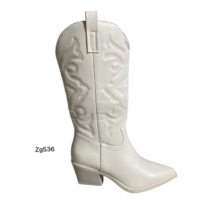 Bota texana blanco tacon zg536-39