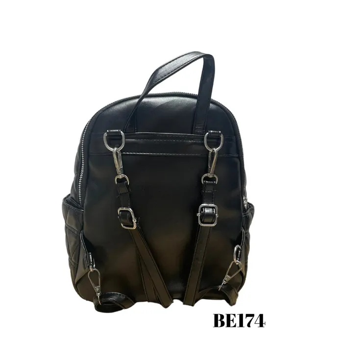 morral negro apliques plateados be174