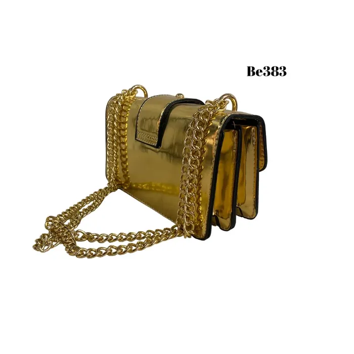 Bolso dorado apliques dorados be383