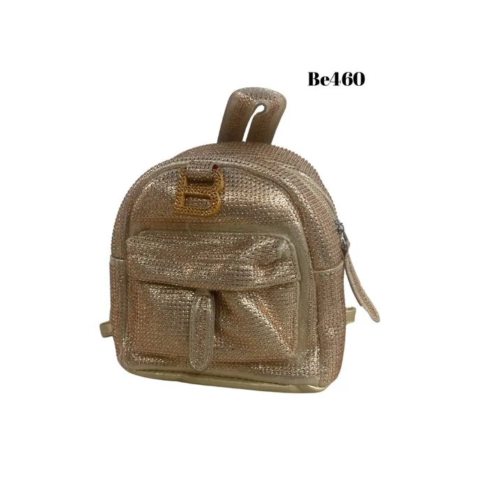 Morral apliques brillantes dorado BE460