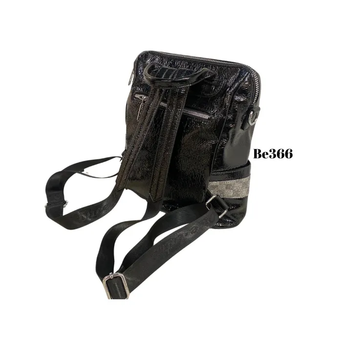 Morral negro brillantes detalles apliques brillantes BE366