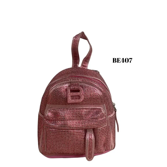 Morral Rosa Apliques Fucsia Brillantes BE407