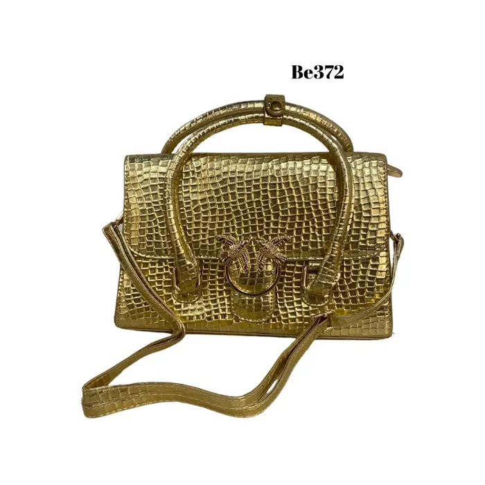 bolso textura dorada aplique be372