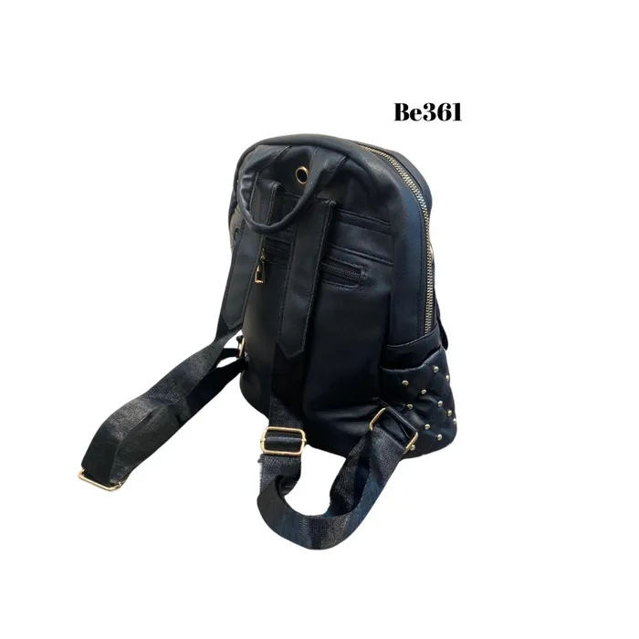 Morral negro apliques dorados BE361