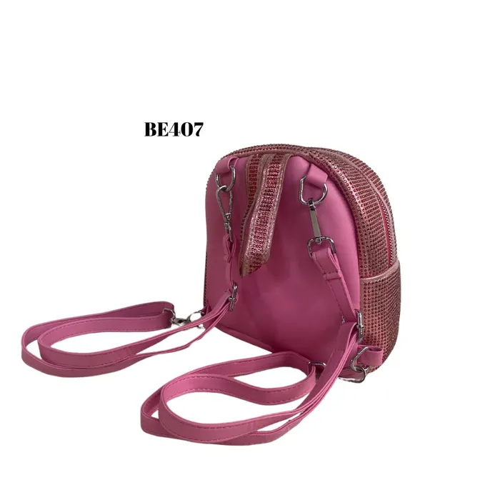 Morral Rosa Apliques Fucsia Brillantes BE407