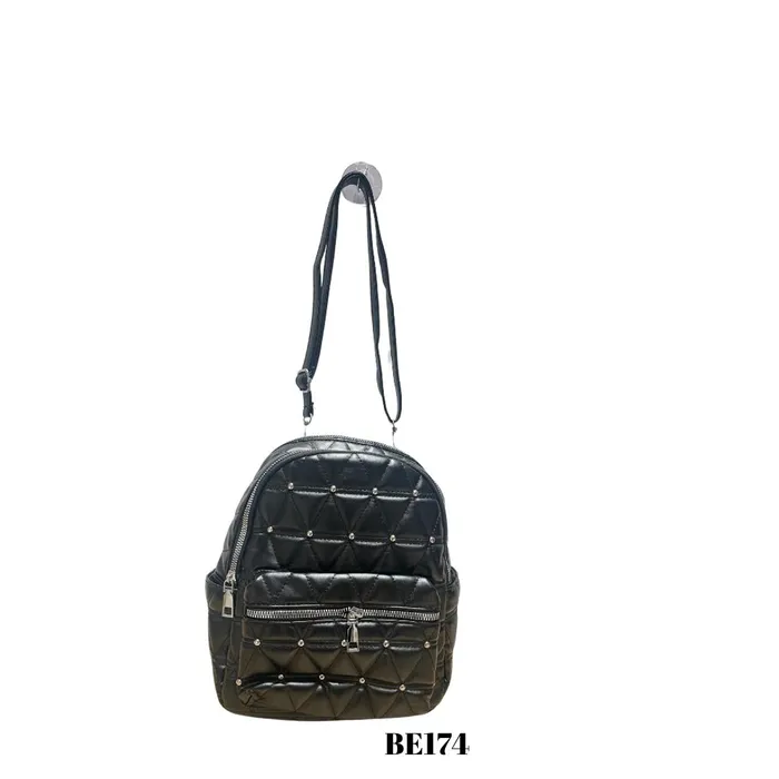 morral negro apliques plateados be174