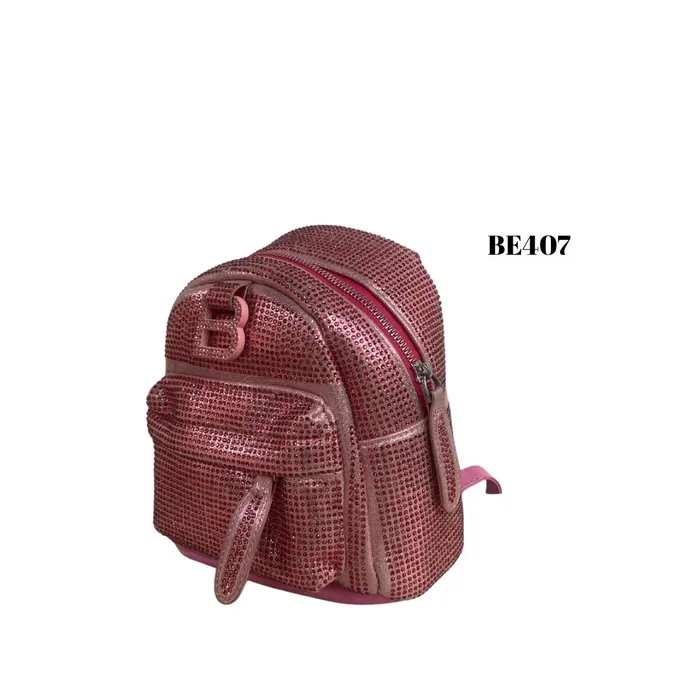 Morral Rosa Apliques Fucsia Brillantes BE407