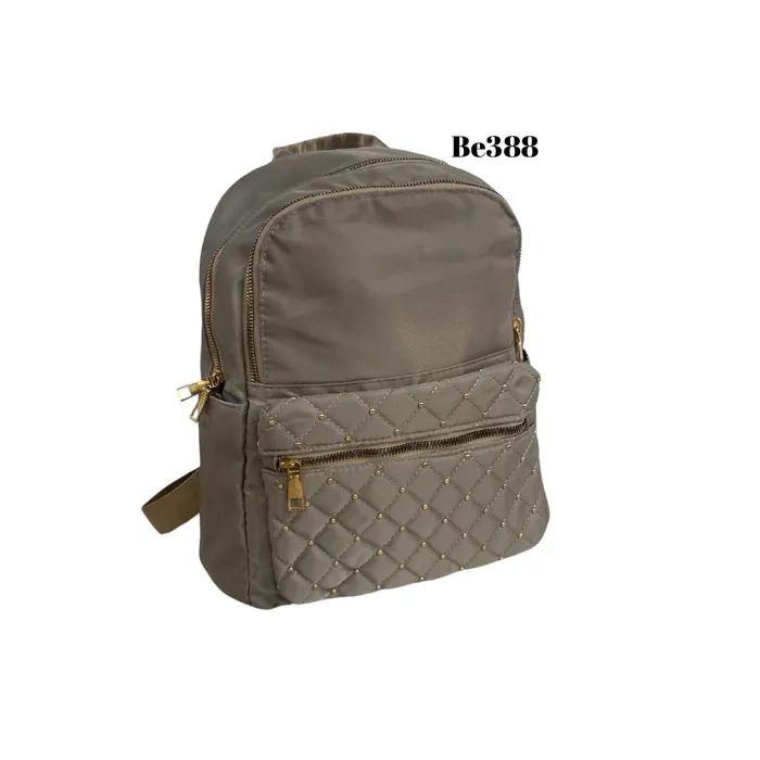 morral gris apliques dorado be388