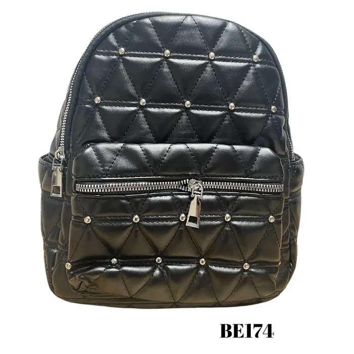 morral negro apliques plateados be174