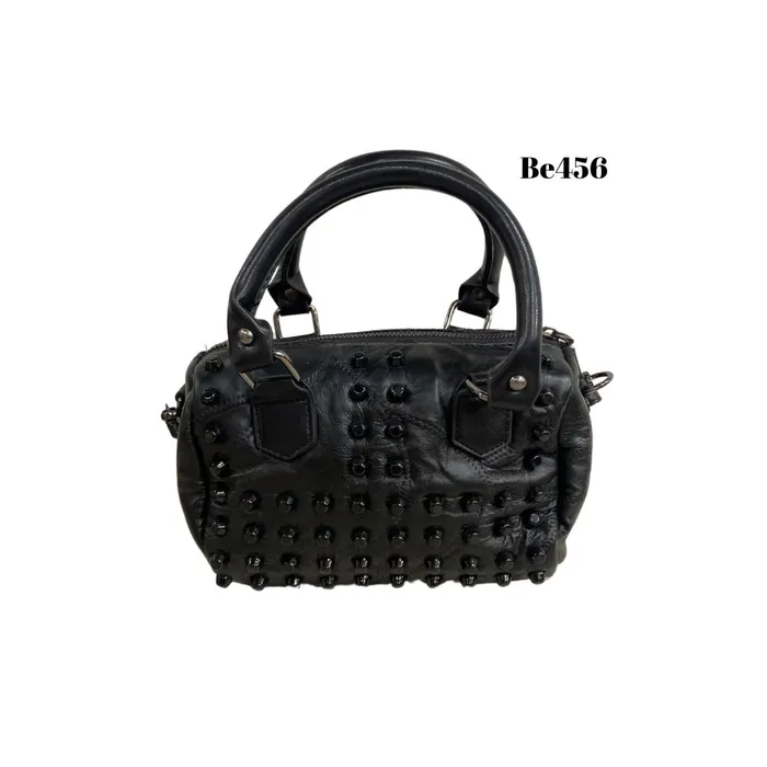 Bolso Negro Apliques Negros BE456