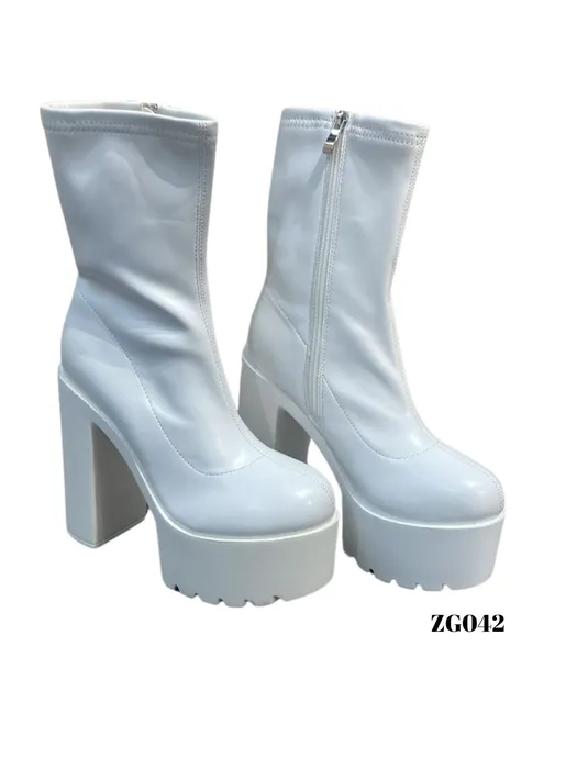 Botin Blanco Plataforma