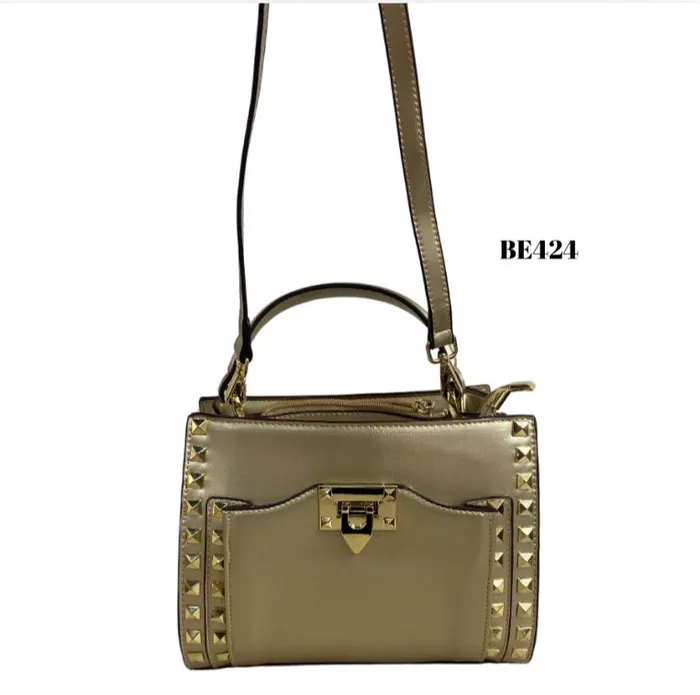 Bolso dorado apliques detalles dorados BE424